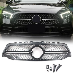 Rejilla de diamante negro brillante para Mercedes Benz Clase A W177 A200 A220 19-24 - Imagen 1 de 11