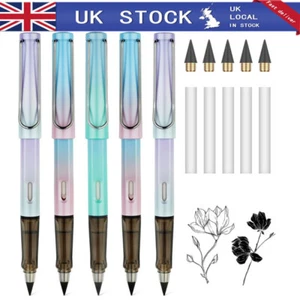 Everlasting Pencil, Infinity Pencil with Eraser and Replacement Nibs - 5PCS New - Picture 1 of 2