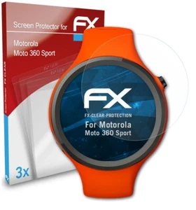 atFoliX 3x Screen Protector for Motorola Moto 360 Sport clear - Zdjęcie 1 z 8