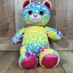 BABW Build A Bear Lisa Frank Leopard Rainbow Plush Stuffed Cat Cheetah 17” 2015 - Picture 1 of 10