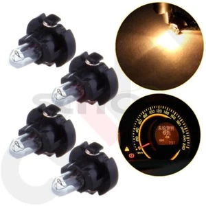 4Pcs T3 Neo Wedge Dash A/C heater Climate halogen Bulbs Gauge lights Warm White - Picture 1 of 4