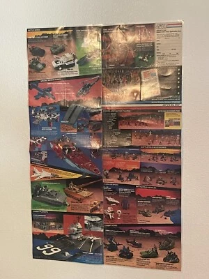 1985 GI Joe Hasbro Fold-Out Insert Vehicle Figure Checklist -2 Posters LAMINATED - Image 1 of 4