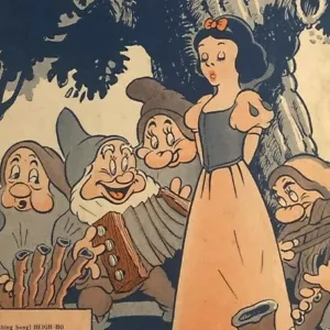 Vintage 1930's Disney Sheet Music - "Whistle While You Work" from "Snow White" - Picture 1 of 5