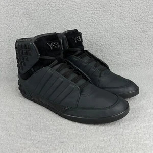 Y-3 Honja High Mens 8.5 Shoes Black Studded Studs Pack Adidas Y3 2014 Yohji 1 - Picture 1 of 13