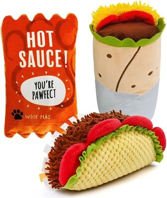 Divertido Juguete para Perro Peluche Perro Chirriante Arrugado Juguete Peluche Masticable Pequeño Mediano Grande Foto 1 de 4