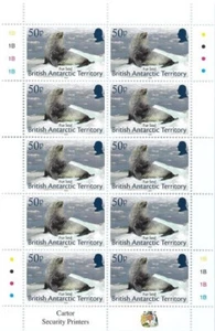 2024 BRITISH ANTARCTIC TERRITORY - 50p WALE & SEAL DEFINITIVE SHEET of 10 MNH - Bild 1 von 1