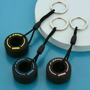 F1 Racing Souvenirs Car Tire Keychain Gift Mini Car Keychains Unisex Key-Ring - Picture 1 of 12