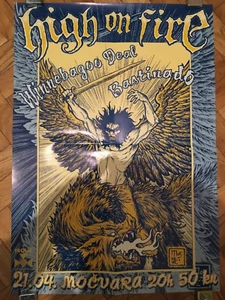 HIGH ON FIRE 21.04. Mochvara Zagreb Croatia ORIGINAL CROATIAN CONCERT POSTER - Picture 1 of 1