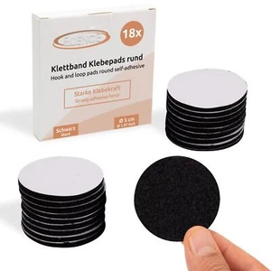 18x Velcro Almohadillas Adhesivas Redondas Negro Velcro Autoadhesivo, Velcro - Imagen 1 de 8