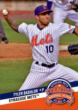 2019 Syracuse Mets Choice #1 Tyler Bashlor Springfield Georgia GA Baseball Card