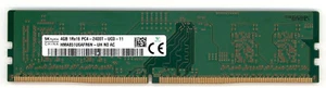 4GB HYNIX RAM DDR4 PC4-2400T PC4-19200U DIMM 288-pin CL17 HMA851U6AFR6N-UH N0 AC - Picture 1 of 1