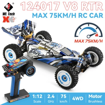 WLtoys 124017-V8 1/12 2.4G 4WD 75km/h High Speed Brushless Metal Chassis RC Car - Image 1 of 4