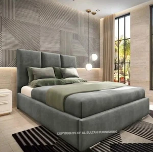 OTTOMAN STORAGE BED PANEL PLUSH VELVET UPHOLSTERED BED FRAME- All SIZES - Picture 1 of 12