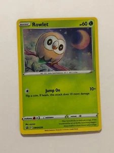Pokemon Card Holographic Promo Rowlet SWSH220 NM - Picture 1 of 3