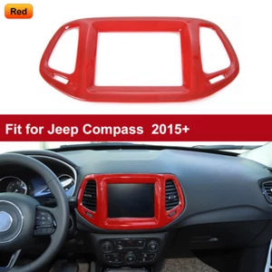 8.4" Screen Center Navigation Radio Air Vent Cover Trim For Jeep Compass 2017+ - Foto 1 di 17