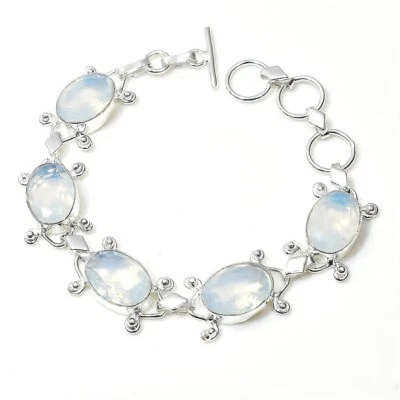 White Topaz Jewelry 925 Sterling Silver Chain Bracelet For Women - Image 1 of 4
