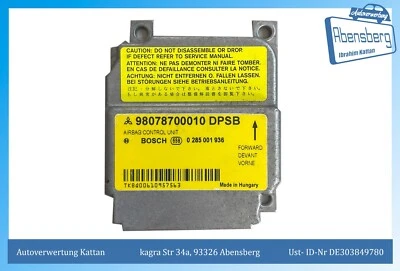 usato Centralina airbag Mitsubishi Colt VI Bosch 0285001936 #1459 - Immagine 1 di 4