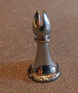 Vintage Franklin Mint Star Trek 3D Schach, einzelne Ersatzfigur Silver Bishop  - Bild 1 von 2