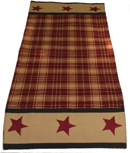 Heritage Rotwein Sterne Tischläufer 13" x 36" von Olivia's Heartland Primitive  - Bild 1 von 1