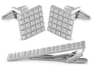 TEROON Gemelos & Alfiler Corbata Kästchenmuster Set - Bild 1 von 3