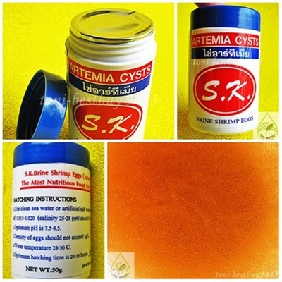 50g Artemia Cysts Brine Shrimp Eggs Pet Fish Newly Hatched Killifish BestQuality - Image 1 of 4