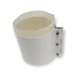 FASCETTA ALLUMINIO CON GUARNIZIONE Ø 80 H 75 MM MANICOTTO TUBO BIANCO - Picture 1 of 1