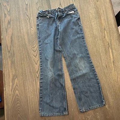 Lands' End Kids Medium Wash Cotton Straight Leg Jeans Size 12 - Image 1 of 4