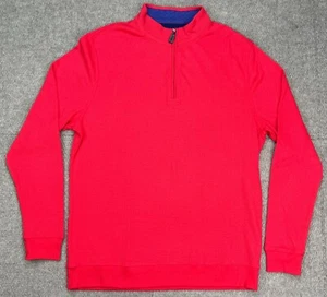 Tailorbyrd Collection Men's 1/4 Zip Dark Salmon Long Sleeve Golf Pullover Size L - Picture 1 of 13