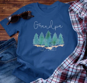Grandpa Grandma Est 2021 Shirts, pregnancy announcement shirts New Mom/Dad Fl Tr - Picture 1 of 7