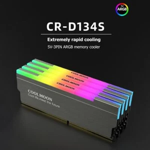 CR-D134S ARGB RAM Heatsink Heat Spreader Cooler for Desktop PC - Picture 1 of 10
