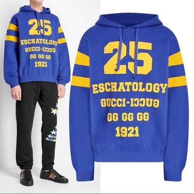 GUCCI SUDADERA CIEGA PARA AMOR ESCATOLOGÍA '25 SUDADERA CON CAPUCHA AZUL $1,250 talla XXL Foto 1 de 4