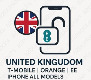 Vereinigtes Königreich T-Mobile Orange EE iPhone 16 Entsperrservice & unten nicht gefunden  - Bild 1 von 1