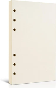 Refillable Blank Paper for 6-Ring Binders - A6 Size, 80 Sheets (160 Pages) - Picture 1 of 12