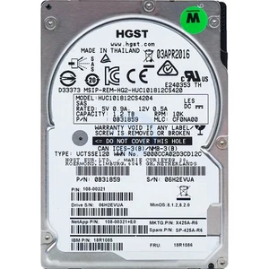 NetApp HUC101812CS4204 1.2TB C10K1800 SFF 2.5in SAS-3 12G 10K 128MB HDD - Picture 1 of 5