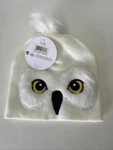 NWT Harry Potter Hedwig Owl Hat Beanie OSFA White Pom New! - Picture 1 of 6