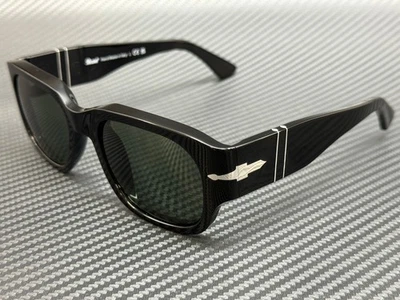 PERSOL PO3380S 95 31 Black Green Men's 55 mm Sunglasses - Image 1 of 4