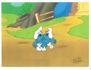 Pitufos - Celda de producción original con sello Hanna-Barbera - Imagen 1 de 1