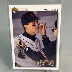 1992 Upper Deck 175 WIll Clark San Francisco Giants Hologram Logo MLB Baseball - Picture 1 of 2