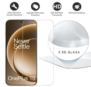 Protector de pantalla de película de vidrio templado con dureza 9H para OnePlus 15 - Imagen 1 de 9