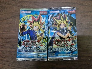Lot Of 2 YU-GI-OH Packs Blue Eyes WHITE Dragon And Dark Crisis 3017 English... - Picture 1 of 4