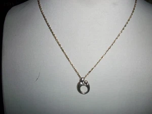 Sterling Silber 925 Kette & Anhänger Mutter Kind Kreis der Liebe gestempelt J Russel - Bild 1 von 8