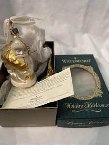 Waterford Gold Sparkle Santa With Sack Christmas Tree Ornament in box! - Picture 1 of 6
