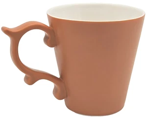 Starbucks Tazo Rococo Swirl Scroll Griff Dark Orange Keramik 12 oz Becher 2012 - Bild 1 von 7