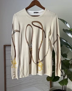 Damen J. McLAUGHLIN Reitsport Gebiss & Zaumzeug Pullover Strickpullover Oberteil Große L - Bild 1 von 3
