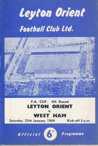 LEYTON ORIENT v West Ham United (FA Cup) 1963/1964 - WHU CUP WINNER! - Bild 1 von 1