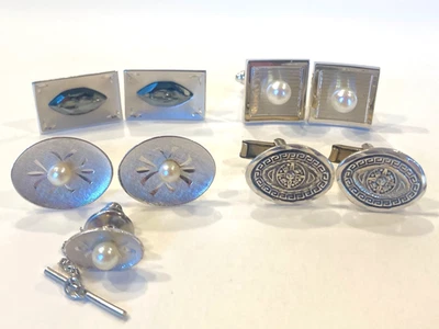 Lote de 4 pares de gemelos vintage de ley Foto 1 de 4