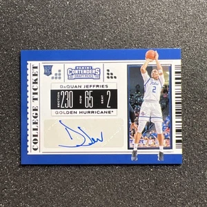 2019-20 Contenders DaQUAN JEFFERIES #109 College Ticket RC AUTO TULSA BASKETBALL - Picture 1 of 4