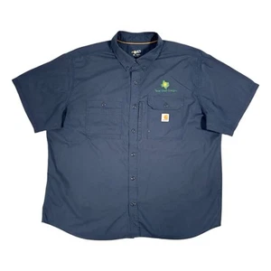 Carhartt Navy Blue Relaxed Fit Kurzarm Arbeitshemd 3XL Workwear - Bild 1 von 12