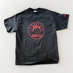 Certified Mad Magazine XL Black 2001 T Shirt Alfred Neuman Graphic T Shirt - Picture 1 of 4