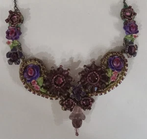 MICHAL NEGRIN COSTUME JEWELRY NECKLACE - CHOKER - 17 1/2" - Picture 1 of 7